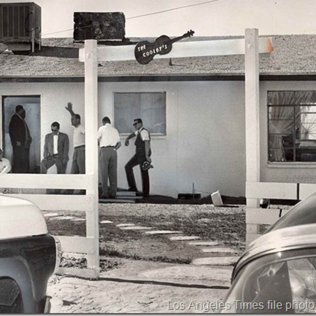 Detectives at Cooley home on April 5, 1961