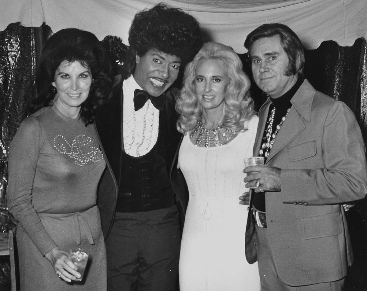 Audrey Winters Little Richard Tammy Wynette George Jones at 1974 BMI Awards