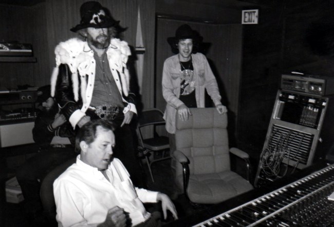 Billy Sherrill in the studio with David Allan Coe and Gary Stewart