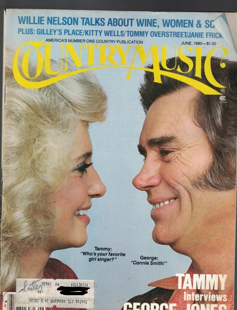 Tammy Wynette and George Jones on the cover of Country Music magazine