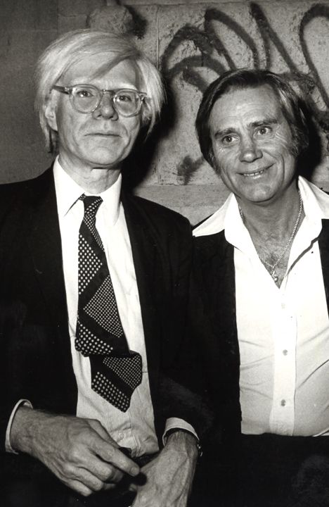 George Jones with Andy Warhol behind the Bottom Line