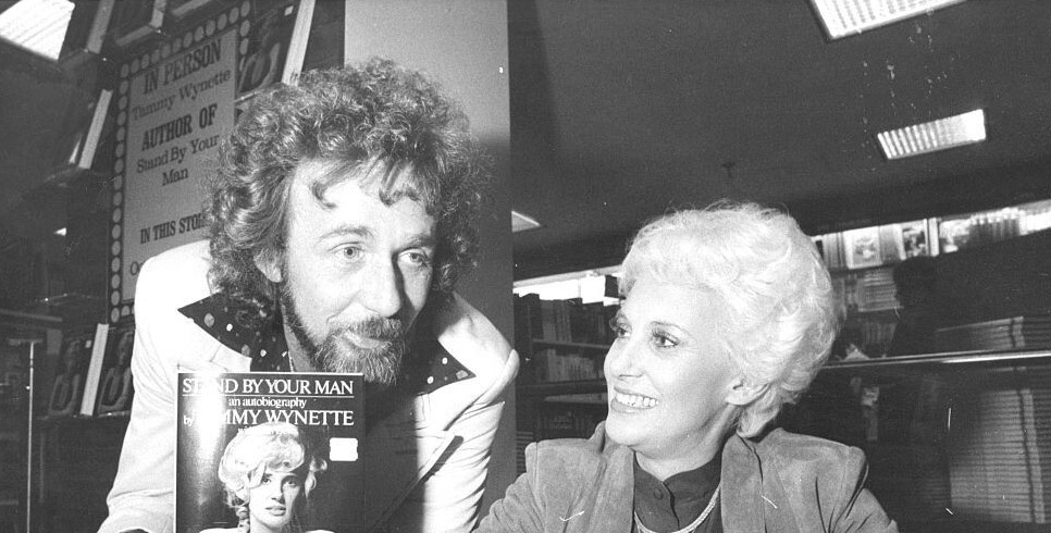George Richey and Tammy Wynette at a book signing for her autobiography