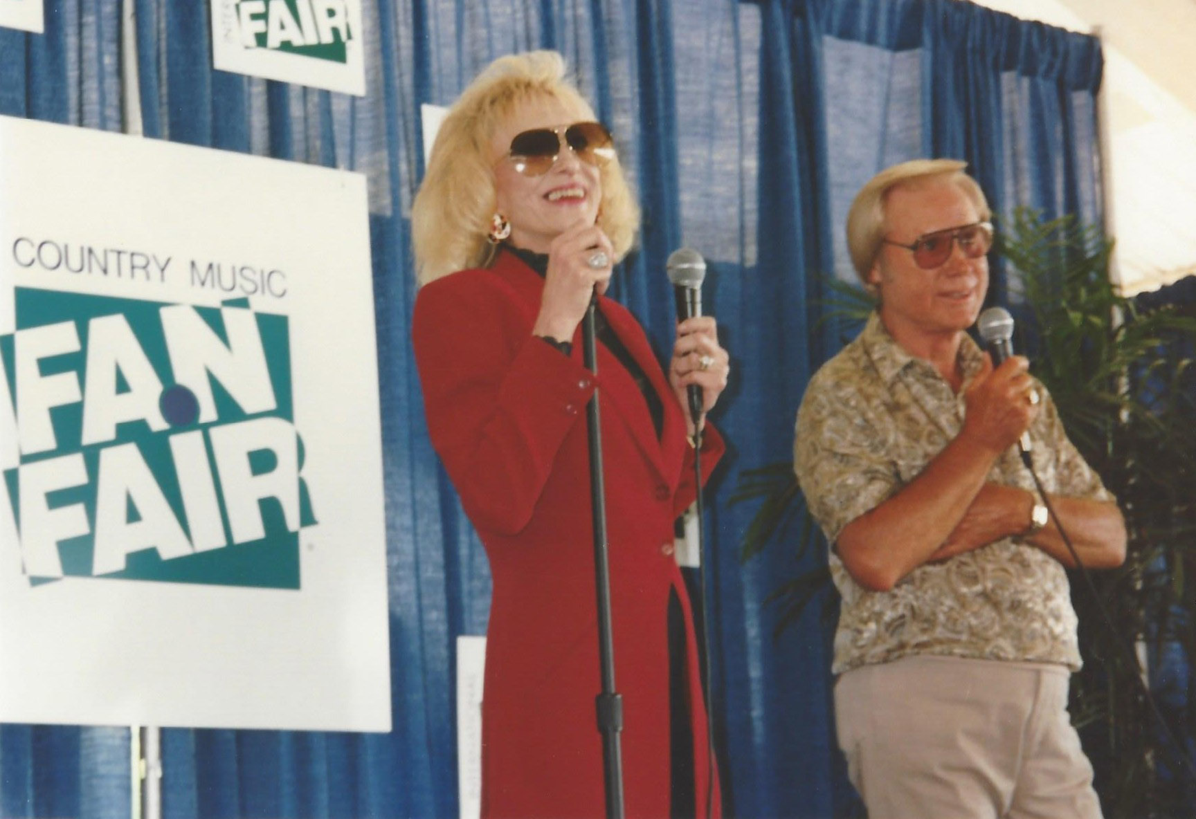 Tammy Wynette and George Jones at Fan Fair during the One reunion