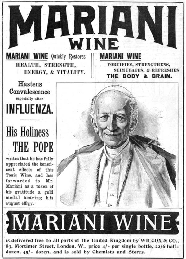 coca vin mariani pope