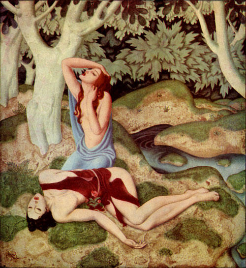 Aphrodite and Adonis by Edmund Dulac