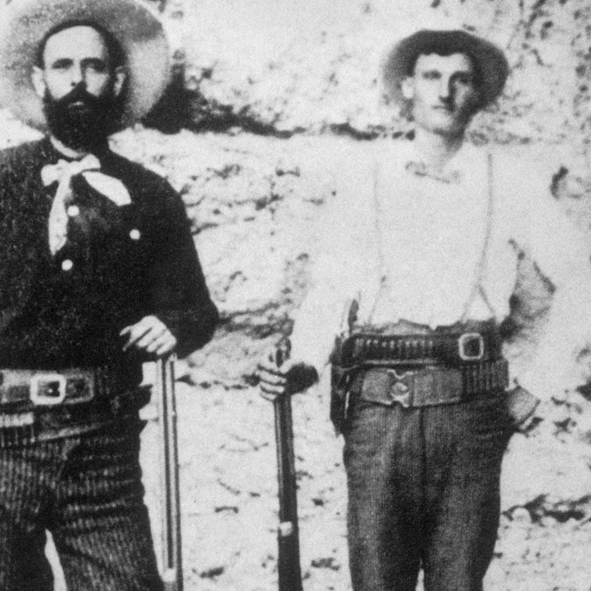 Early 20th century American man wearing suspenders